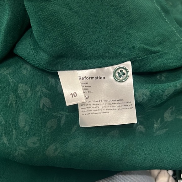 Reformation Green Floral Midi Dress - Picture 8 of 9